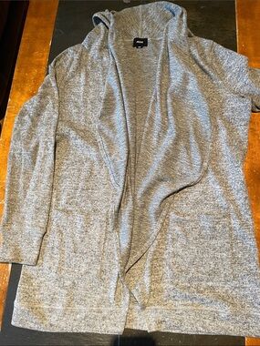 Ardene Men’s Gray Open-Front Shawl Collar Cardigan